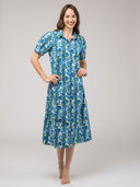 Beau & Ro Dress The Kris Dress | Green Picnic Stripe