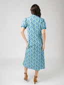 Beau & Ro Dress The Kris Dress in Blue Flower Chain