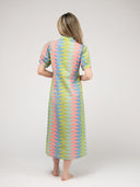 Beau & Ro Dress The Kris Dress | Rainbow Bagru Triangle