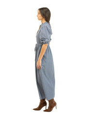 Beau & Ro Dress The Lily Flutter Maxi Dress | Chambray