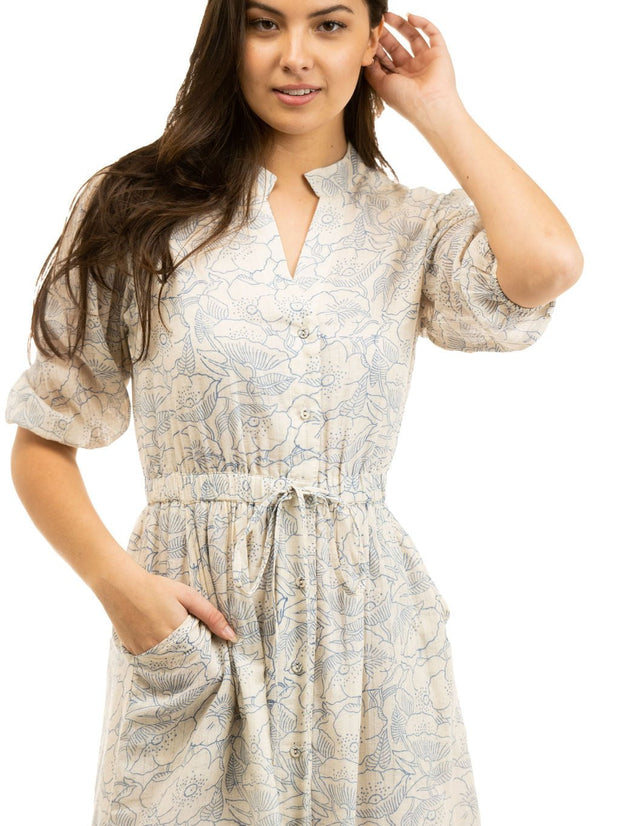 Beau & Ro Dress The Lily Maxi Dress | Blue Shimmer