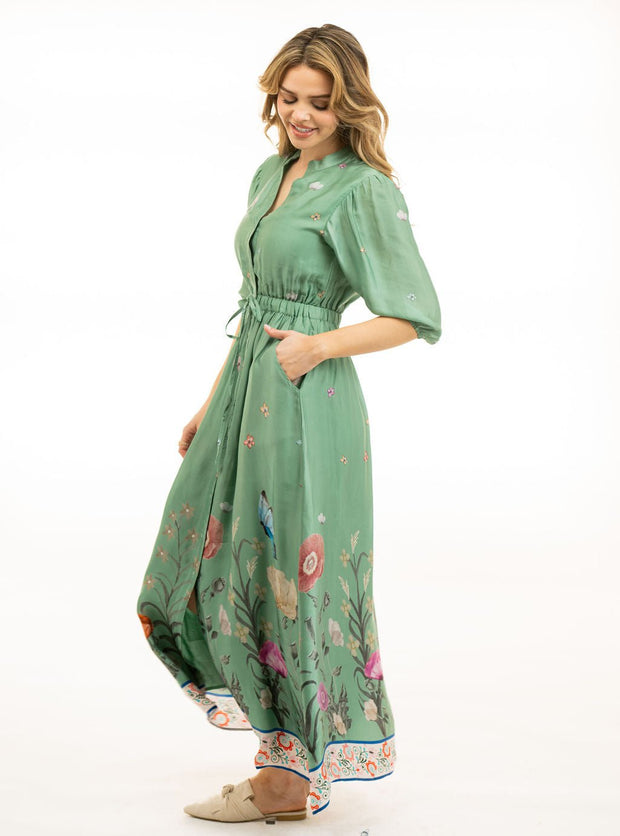 Beau & Ro Dress The Lily Maxi Dress | Secret Garden Green