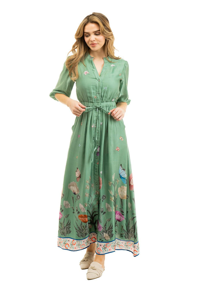 Beau & Ro Dress The Lily Maxi Dress | Secret Garden Green
