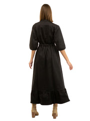Beau & Ro Dress The Lily Midi Dress | Black