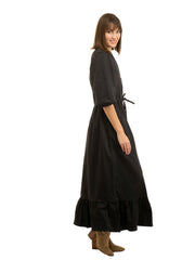 Beau & Ro Dress The Lily Midi Dress | Black