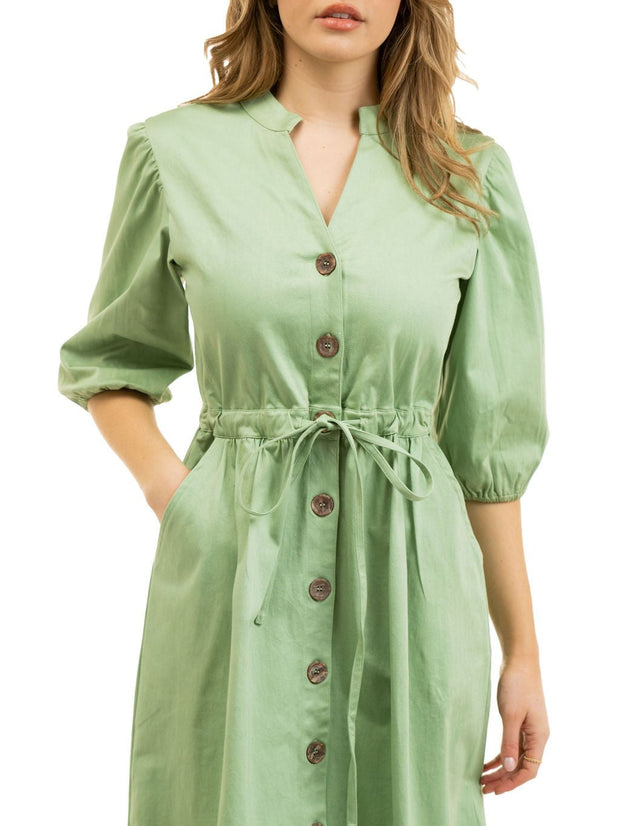 Beau & Ro Dress The Lily Midi Dress | Sage Green