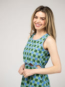 Beau & Ro Dress The Lina Dress | Green Check Block