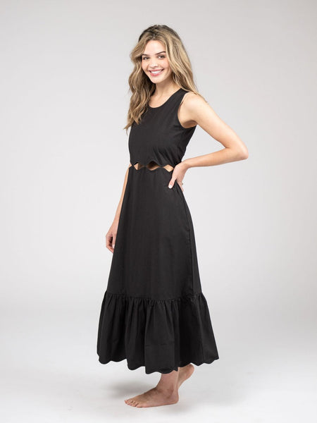 The Lina Dress | Solid Black  Beau & Ro