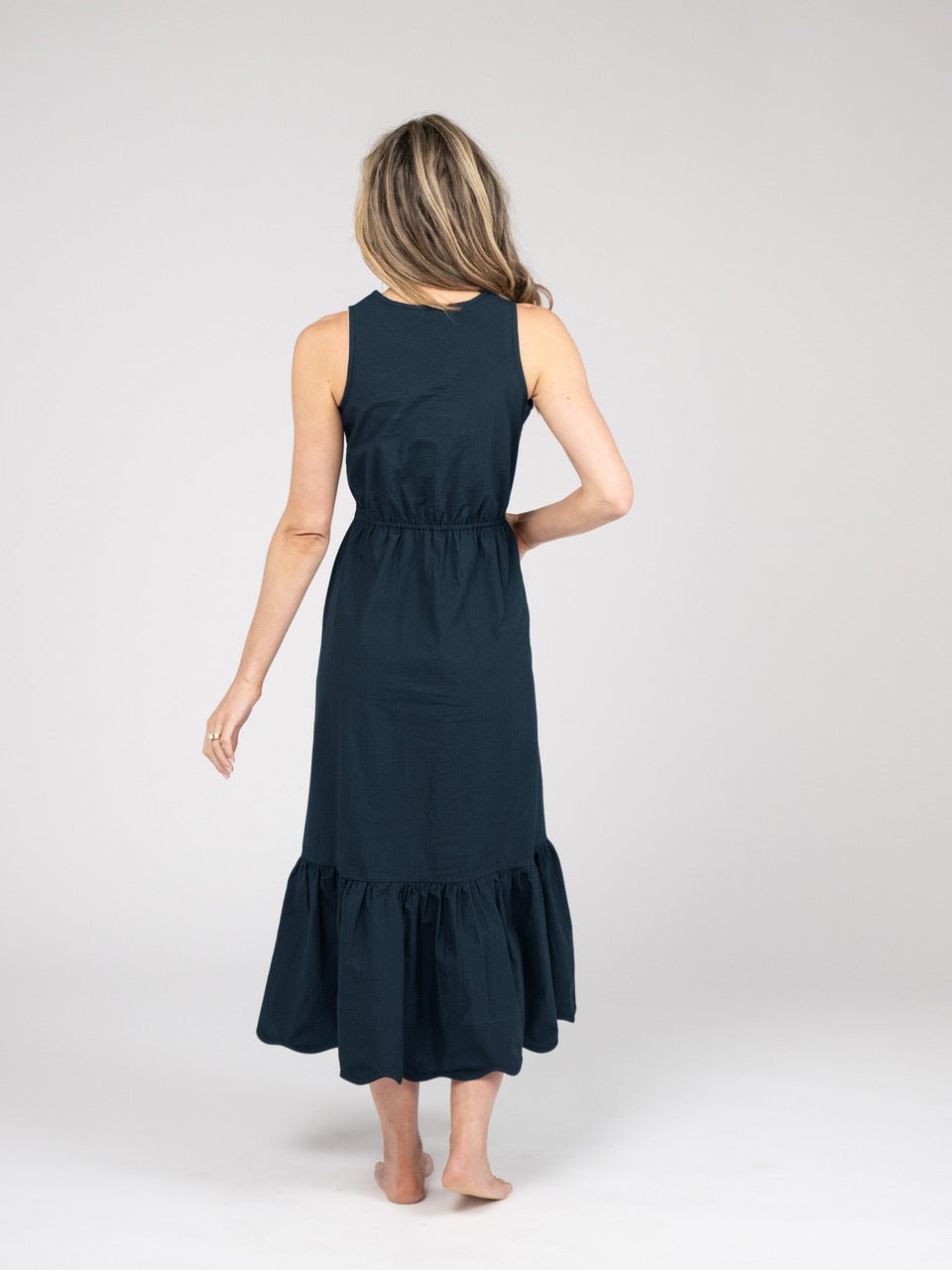 Beau & Ro Dress The Lina Dress | Solid Navy