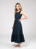 Beau & Ro Dress The Lina Dress | Solid Navy