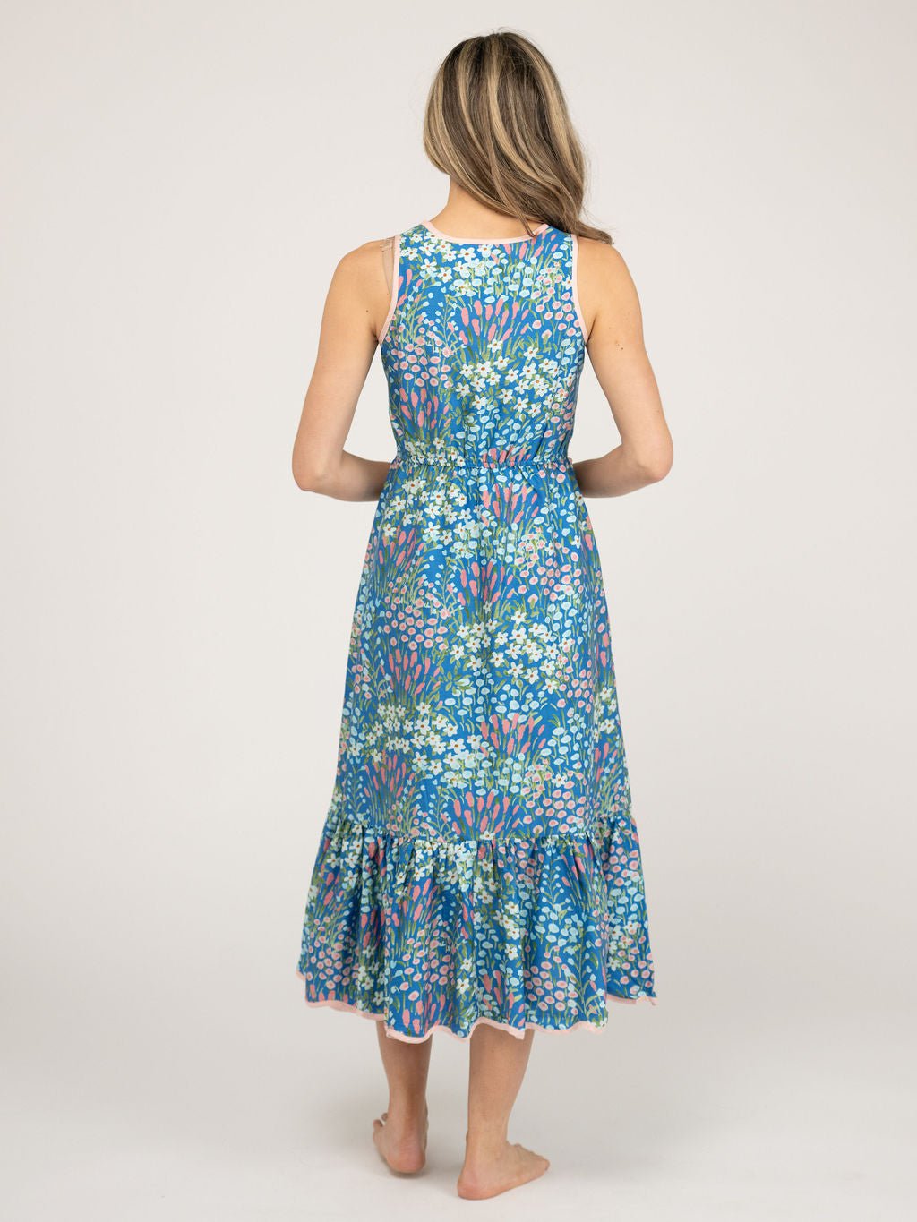 Beau & Ro Dress The Lina Dress | Tiny Blue Garden