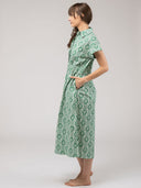 Beau & Ro Dress The Lisa Dress | Green Flower Check