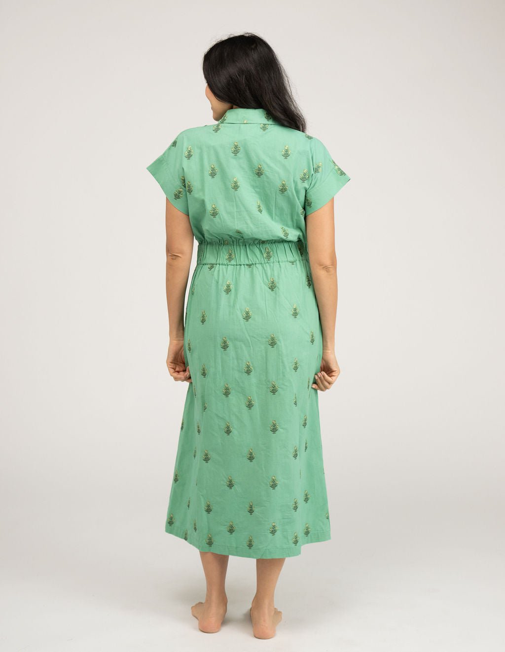 Beau & Ro Dress The Lisa Dress | Green Petite Floral