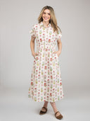 Beau & Ro Dress The Lisa Dress | Ivory Buti Flower
