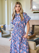 Beau & Ro Dress The Lisa Dress | Navy Garden