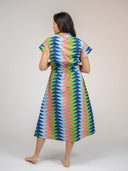 Beau & Ro Dress The Lisa Dress | Tropical Blockprint Bagru Triangle
