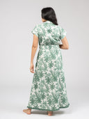 Beau & Ro Dress The Lisa Maxi Dress | Beige Palm Leaf