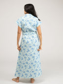 Beau & Ro Dress The Lisa Maxi Dress | White Garden Swirl