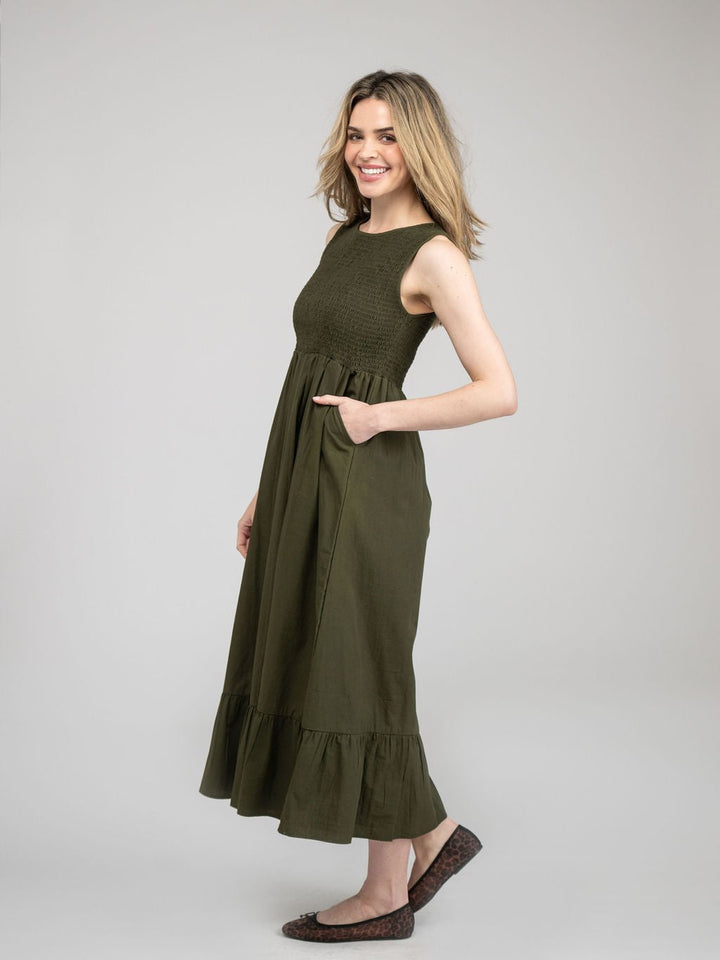 Beau & Ro Dress The Margot Dress | Army