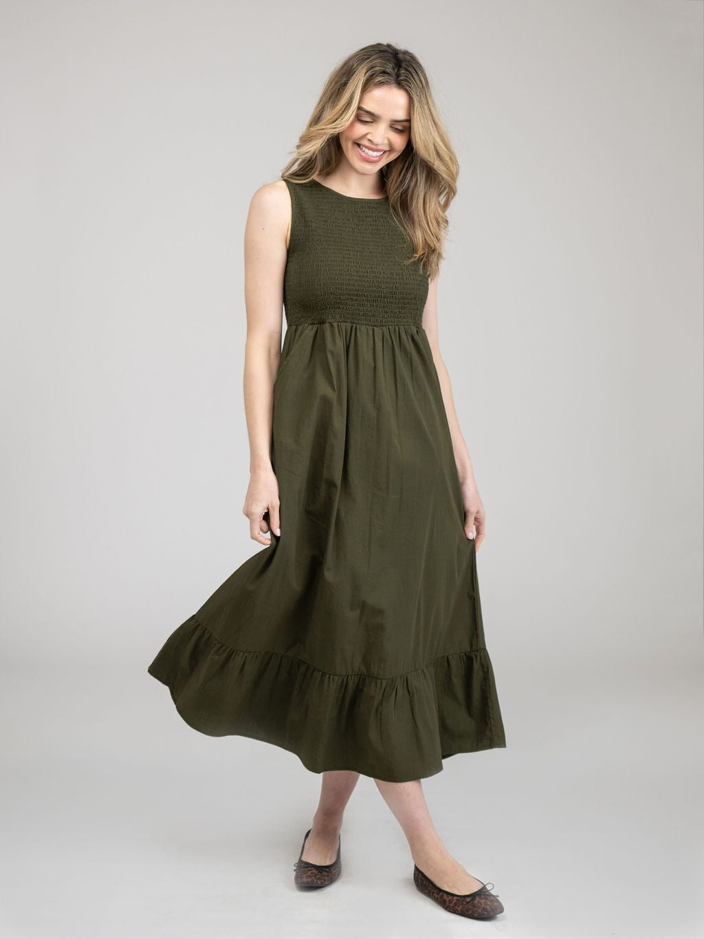 Beau & Ro Dress The Margot Dress | Army