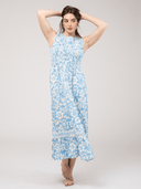 Beau & Ro Dress The Margot Dress | Blue Flore