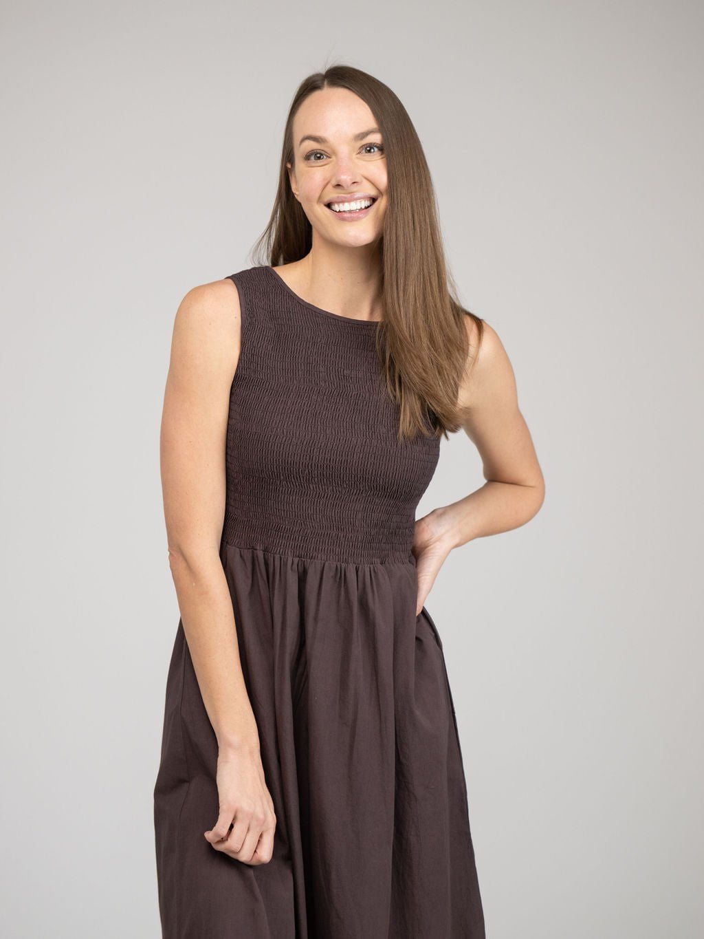 Beau & Ro Dress The Margot Dress | Brown