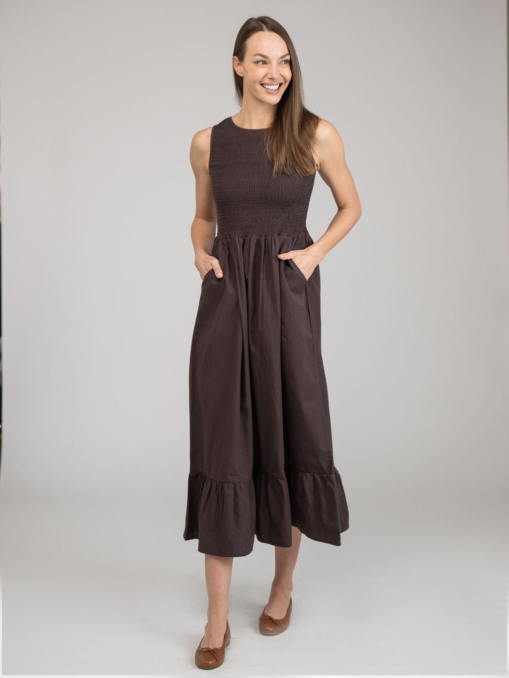 Beau & Ro Dress The Margot Dress | Brown