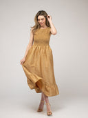 Beau & Ro Dress The Margot Dress | Gold Dupioni