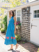 Beau & Ro Dress The Margot Dress in Blue Love Stripe