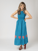 Beau & Ro Dress The Margot Dress in Blue Love Stripe