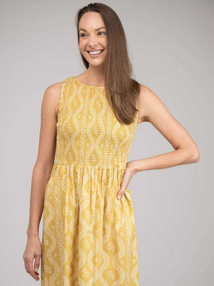 Beau & Ro Dress The Margot Dress | Marigold Virginia Stripe