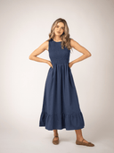 Beau & Ro Dress The Margot Dress | Navy