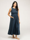 Beau & Ro Dress The Margot Dress | Solid Navy