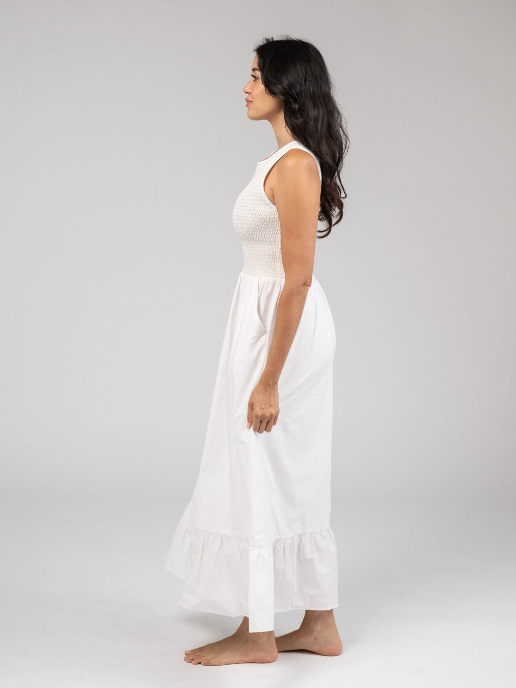 Beau & Ro Dress The Margot Dress | Solid White