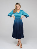 Beau & Ro Dress The Marie Midi Dress | Blue Ombre