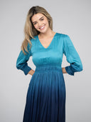 Beau & Ro Dress The Marie Midi Dress | Blue Ombre