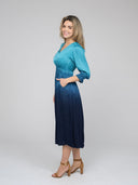 Beau & Ro Dress The Marie Midi Dress | Blue Ombre