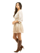 Beau & Ro Dress The Marie Mini Dress | Beige Ombre