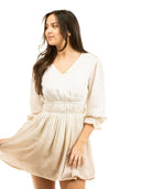 Beau & Ro Dress The Marie Mini Dress | Beige Ombre