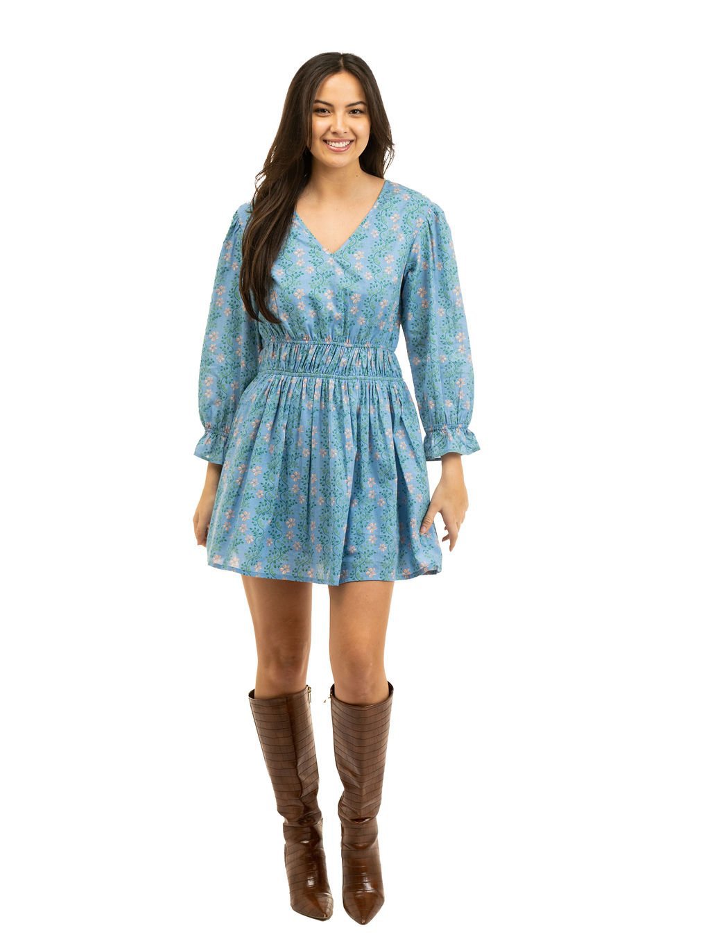 Beau & Ro Dress The Marie Mini Dress | Blue Vine