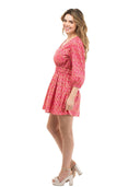 Beau & Ro Dress The Marie Mini Dress | Pink Geo Shine