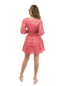 Beau & Ro Dress The Marie Mini Dress | Pink Geo Shine
