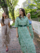Beau & Ro Dress The Mary Jane Dress in Green Mughal Block
