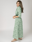 Beau & Ro Dress The Mary Jane Dress in Green Mughal Block