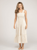 Beau & Ro Dress The Page Midi Dress | Ivory Stars & Shells