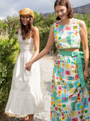 Beau & Ro Dress The Page Midi Dress | Ivory Stars & Shells