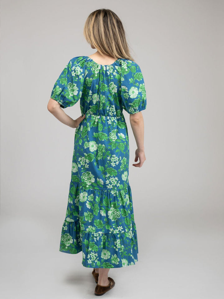 Beau & Ro Dress The Poppy Dress | Blue Fancy Flower