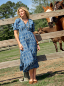 Beau & Ro Dress The Poppy Dress | Navy Star India Resist
