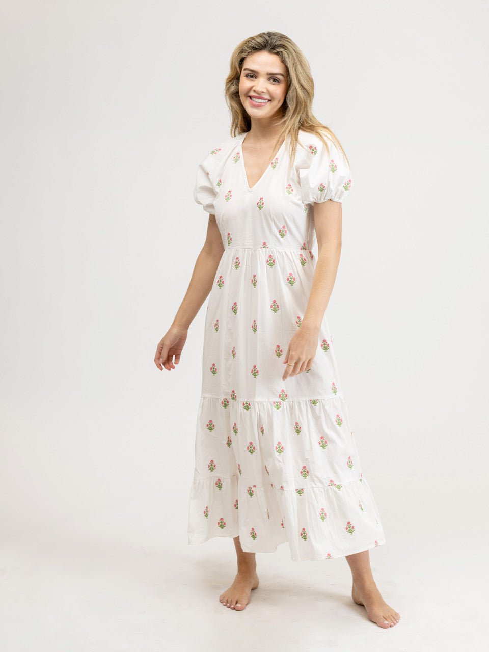 Beau & Ro Dress The Poppy Dress | Petite Pink Floral