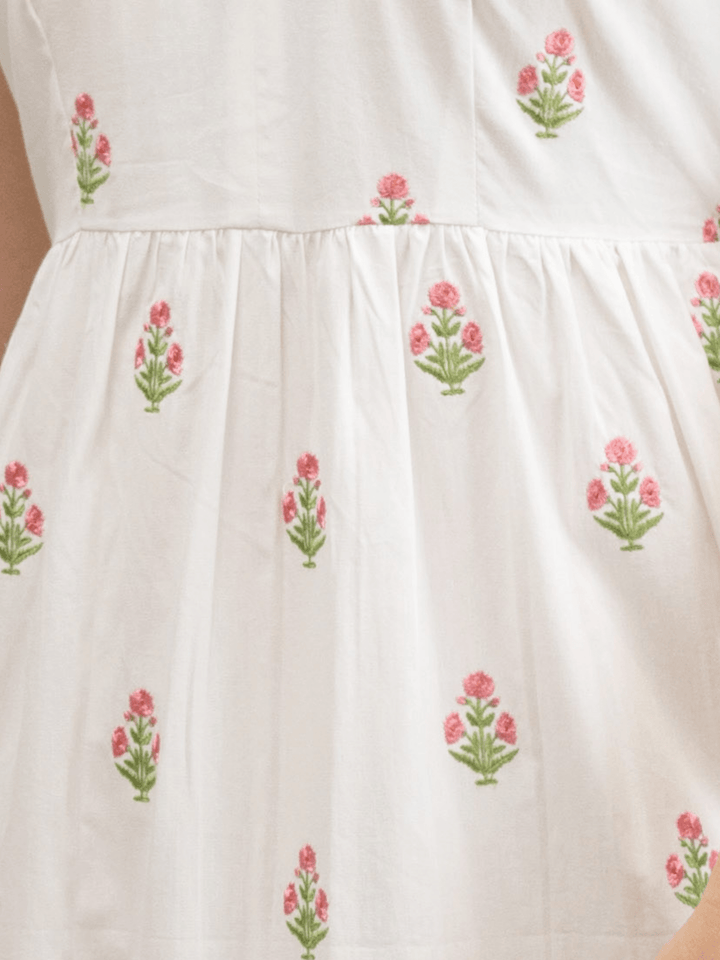 Beau & Ro Dress Small / Petite Pink Floral SAMPLE | The Poppy Dress | Petite Pink Floral | Small